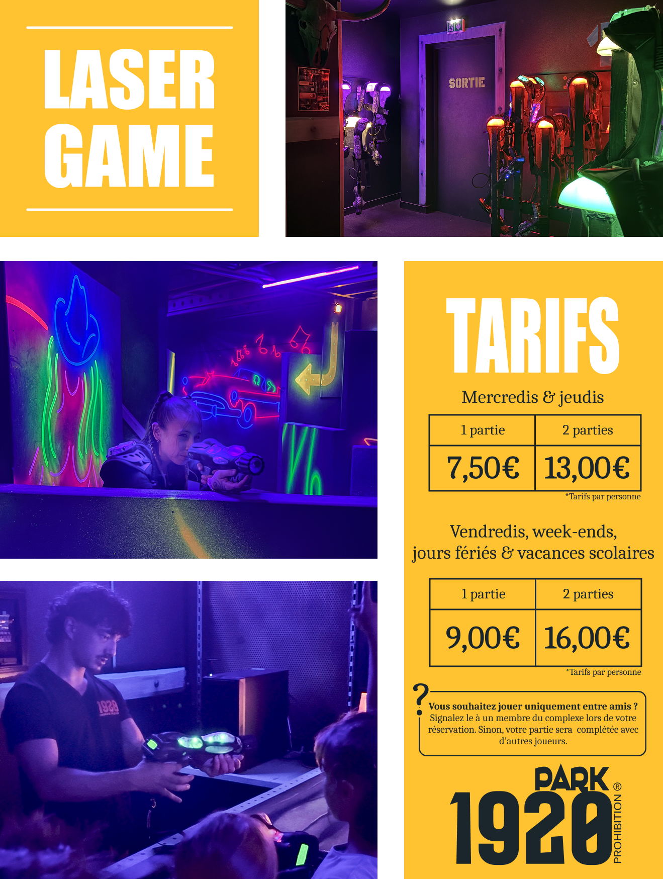 VENEZ DÉCOUVRIR NOTRE LASER-GAME DE 450M²