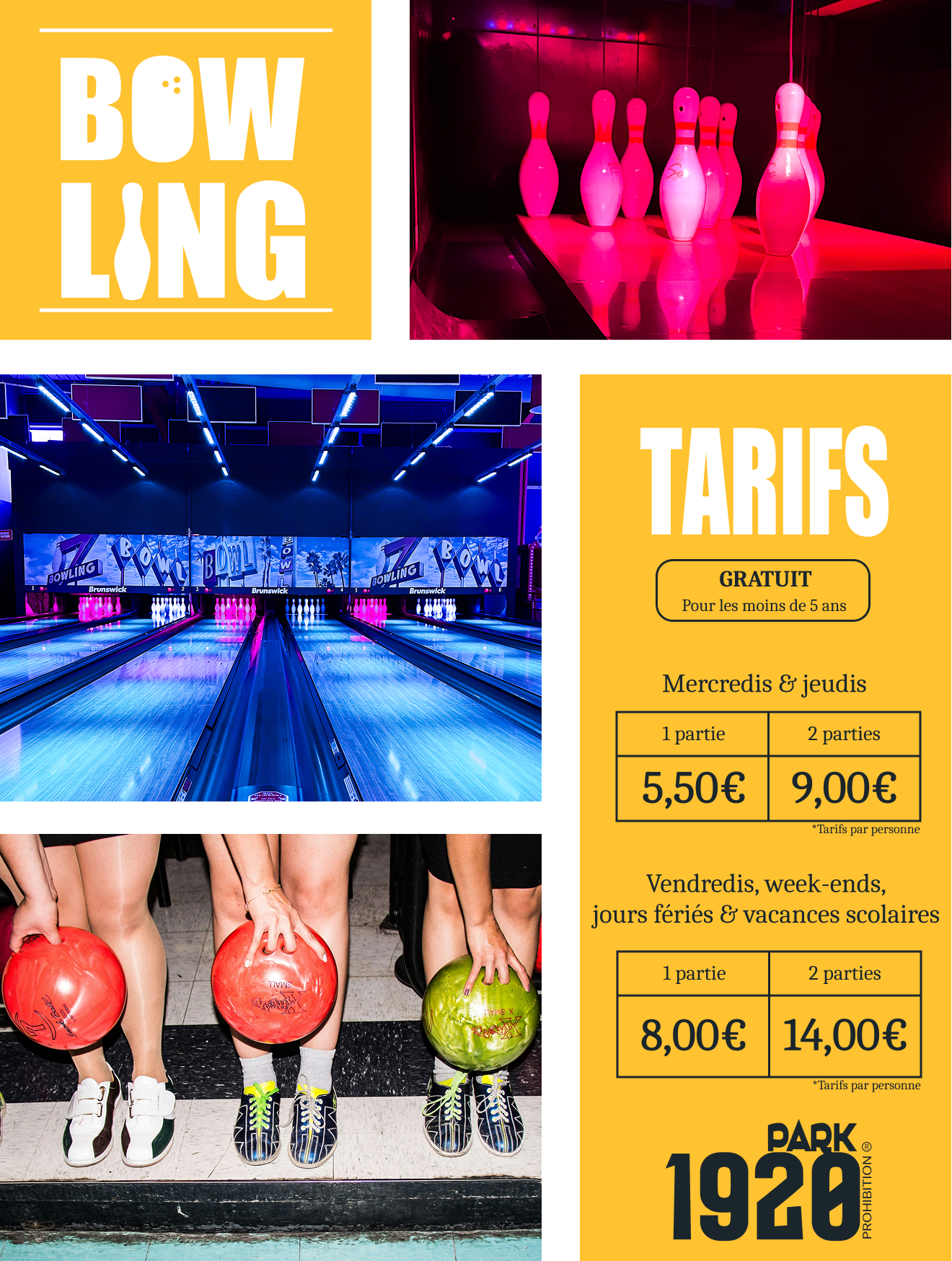 VENEZ DÉCOUVRIR NOS 6 PISTES DE BOWLING