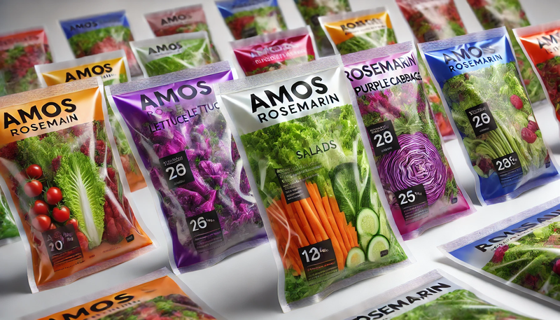 פירות וירקות חתוכים באווירה מתואמת