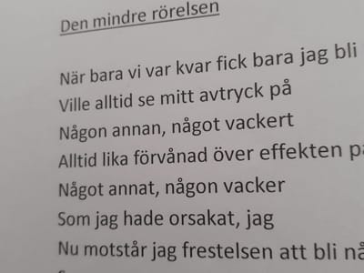 Diktbidrag till antologi