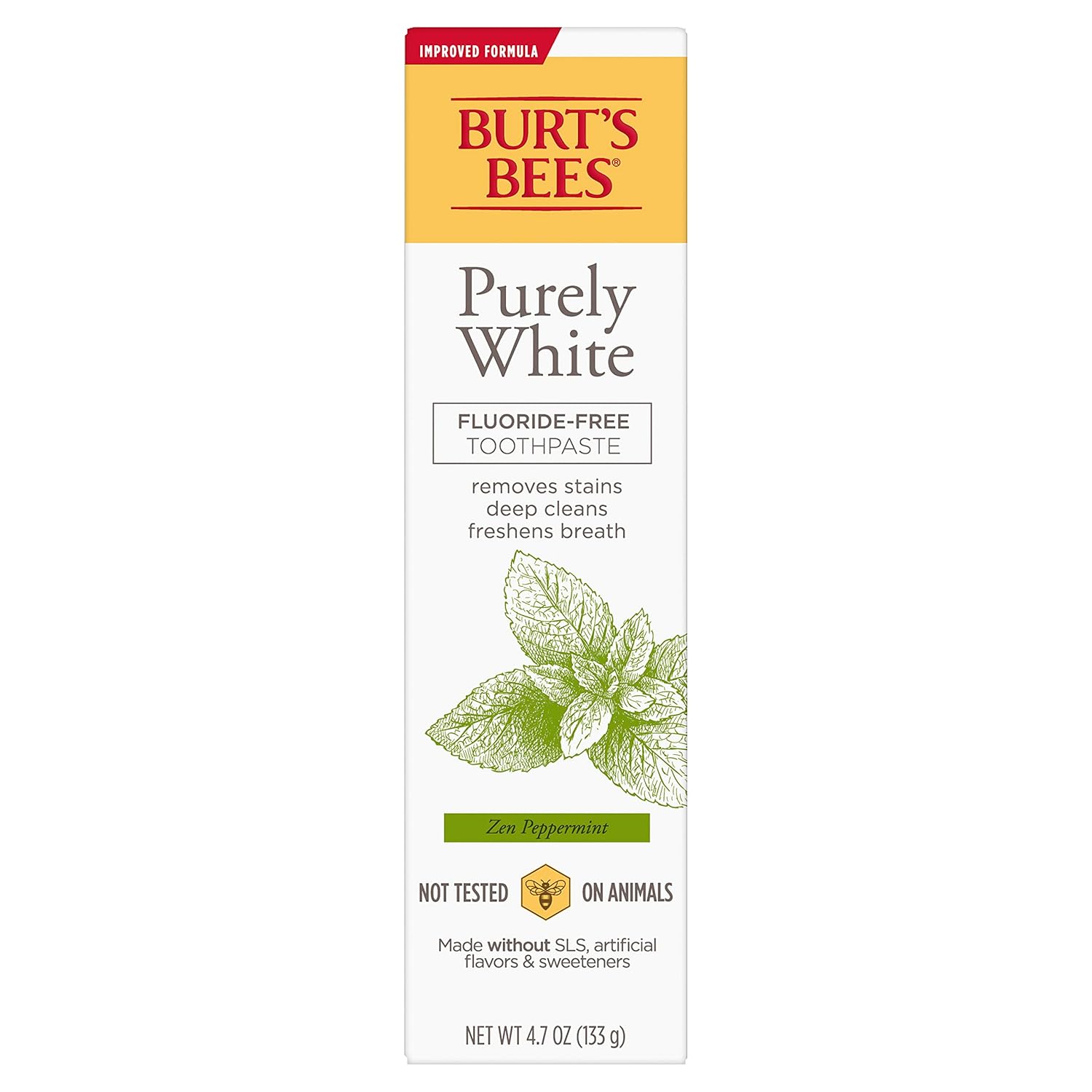 Burt's Bees Toothpaste, Fluoride-Free, Peppermint