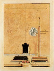 “Stanza Alchemica”, pigmenti, gomma lacca e tempera all’uovo, cm. 100 x 110 - 1979/80 Alchemico