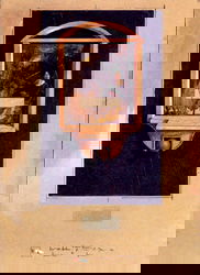 “Stanza Alchemica”, pigmenti, gomma lacca e tempera all’uovo, cm. 100 x 110 - 1979/80 Alchemico