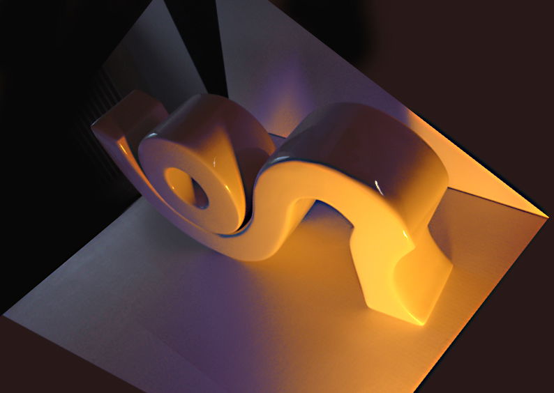 Scultura in acciaio verniciato cm 40 x 60 x 20