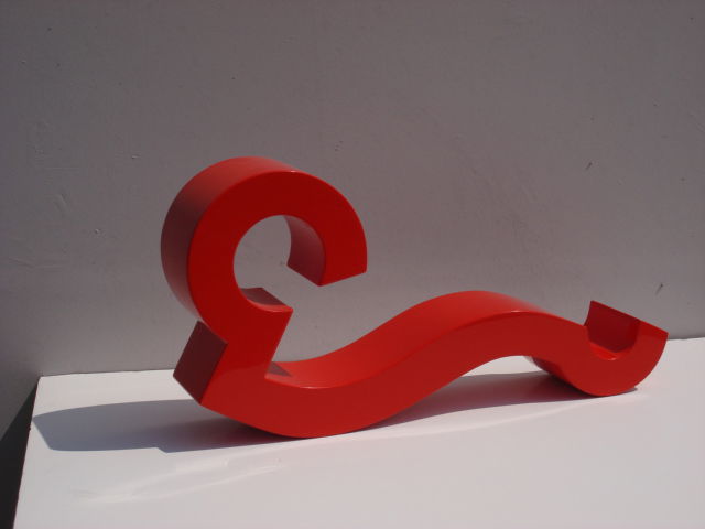 Scultura in acciaio verniciato cm 40 x 60 x 20