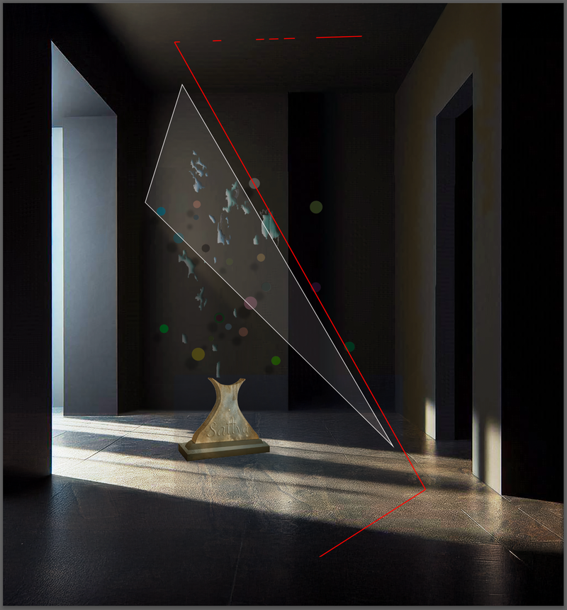 Raggio di luce  cm 61 x 72 TM su tela di lino