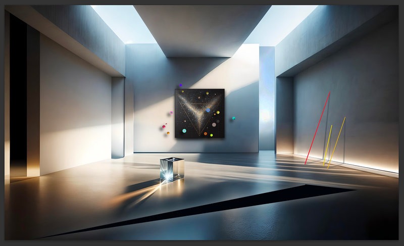 Raggio di luce  cm 61 x 72 TM su tela di lino