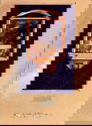 «Алхимическая комната», пигменты, шеллак и яичная темпера, 100 x 110 см — 1979/80 Alchemico