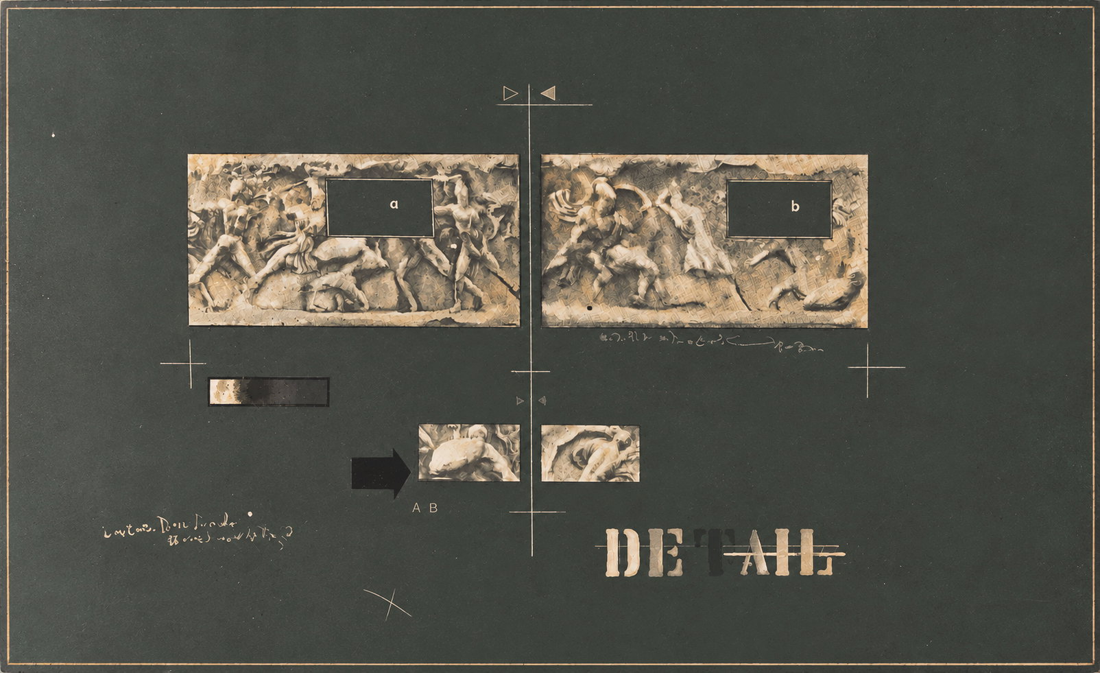 Détail Art 1963 cm 41x32 TM sur papier quadrillé