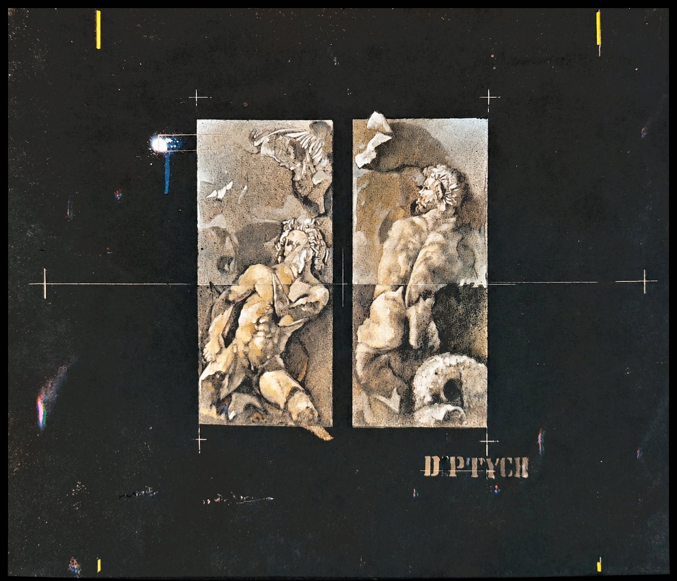 Détail Art 1963 cm 41x32 TM sur papier quadrillé
