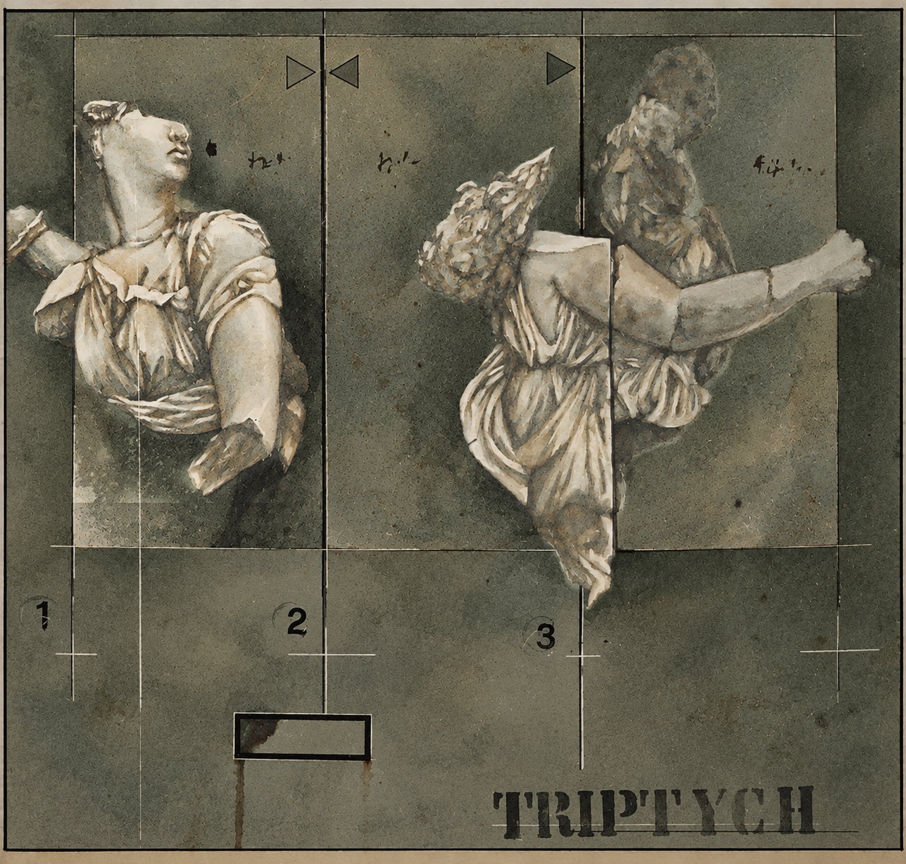 Détail Art 1963 cm 41x32 TM sur papier quadrillé
