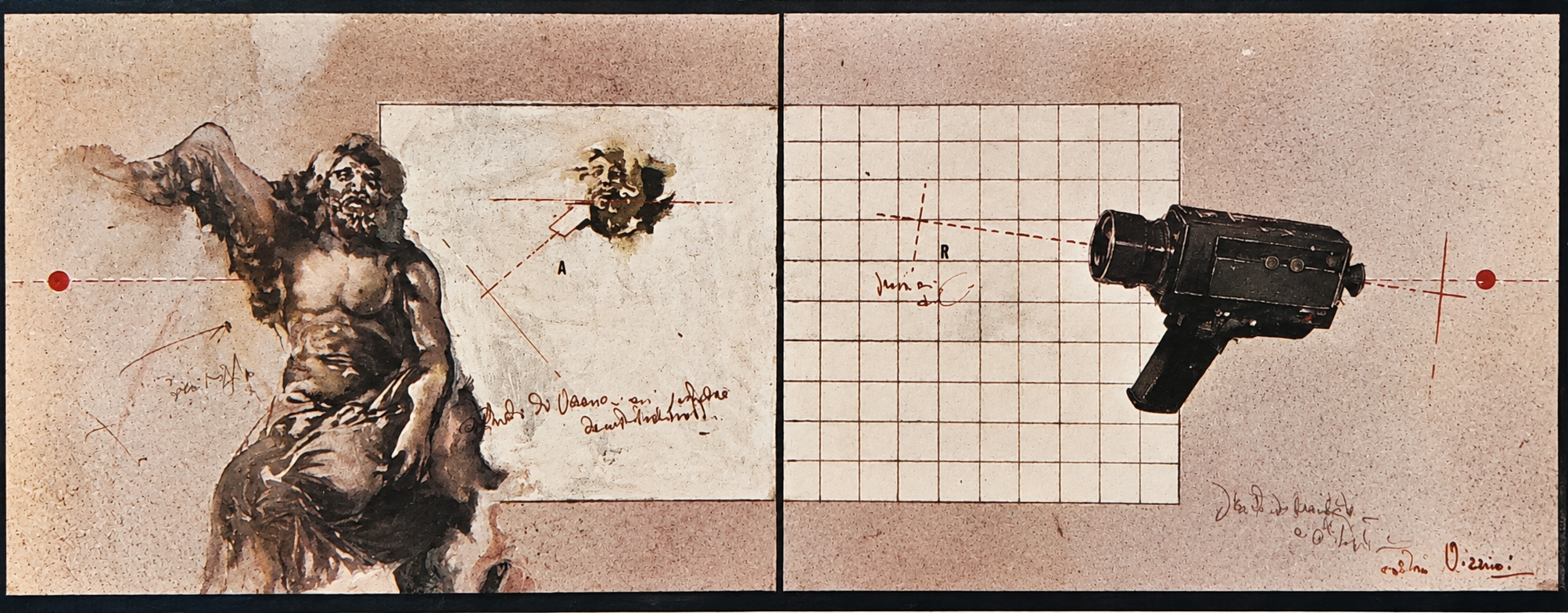 Détail Art 1963 cm 41x32 TM sur papier quadrillé