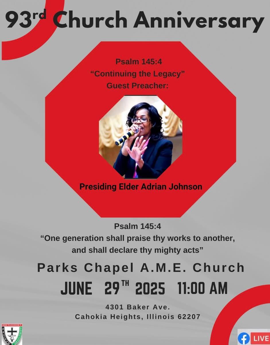 PARKS CHAPEL 93RD ANNIVERSARY ANOINTED PREACHER OF THE DAY, PRESIDING ELDER ADRIAN L. JOHNSON