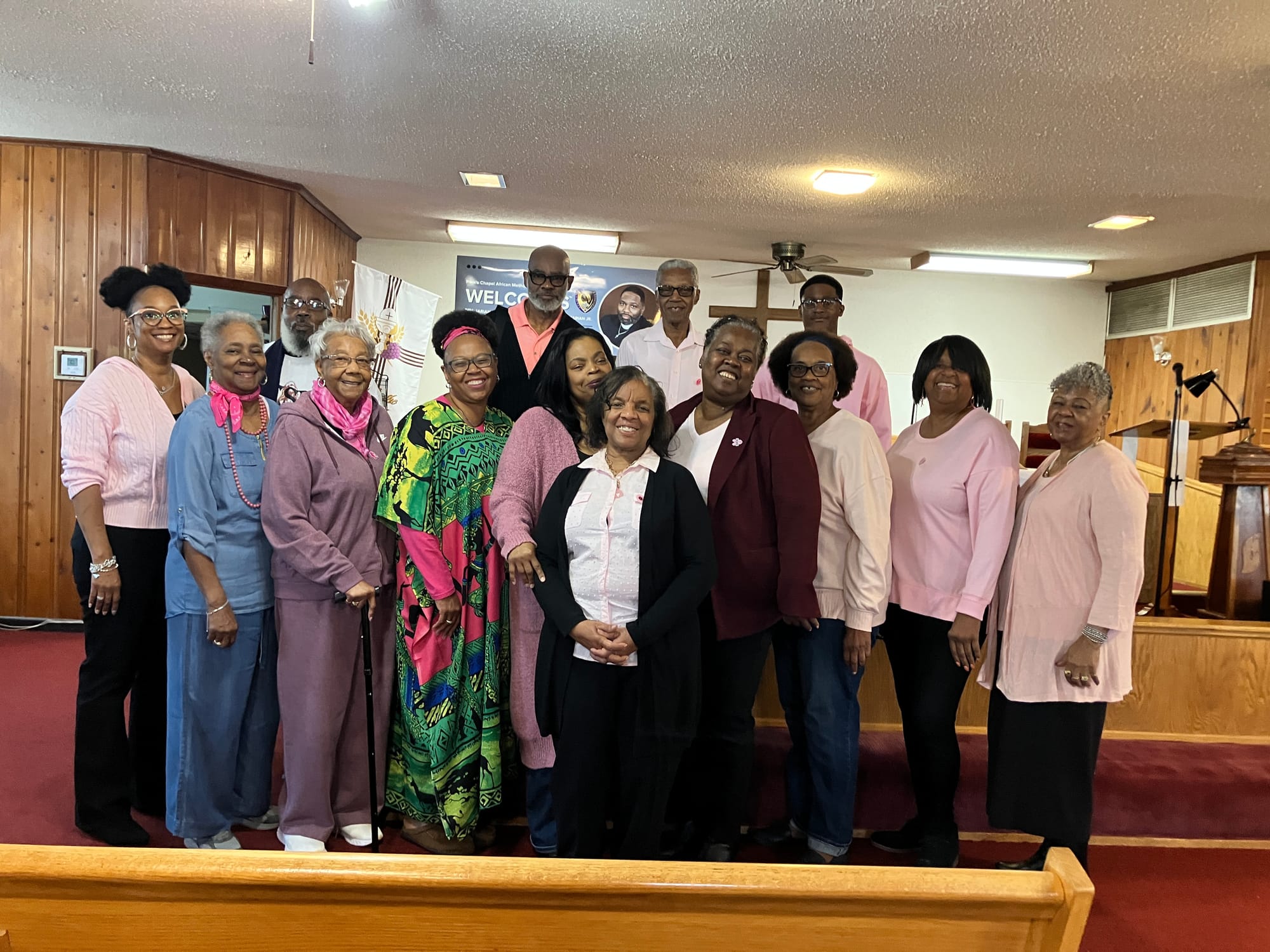 Violet Brown WMS & Parks Chapel Congregation Wearing Pink in Support of Breast Cancer Awareness Sunday, October 26, 2025