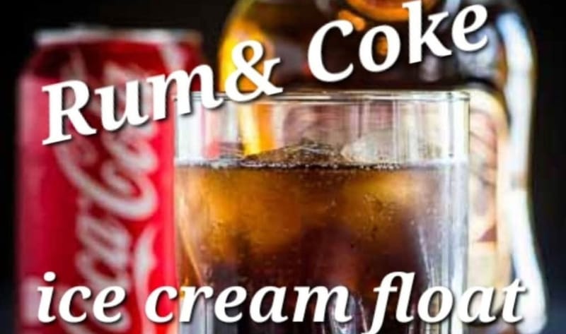 Alcohol flavored floats and shakes