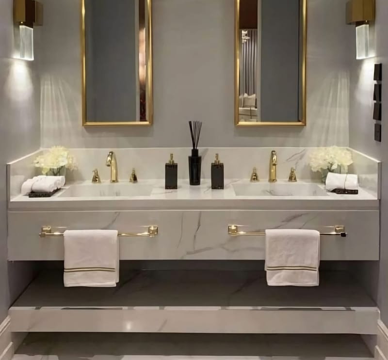 مغاسل حوضين رخام