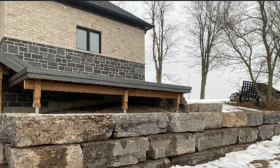 Stone Wall Building Services in Kenilworth by Arbor Vitae Landscape