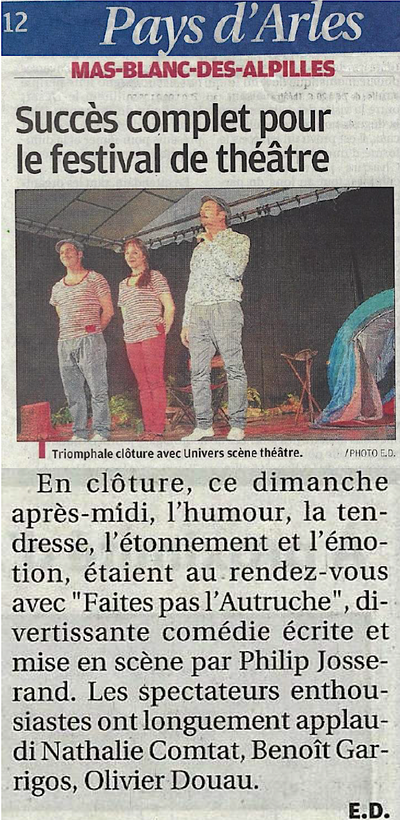 FESTIVAL OFF D’AVIGNON                     2017 et 2018