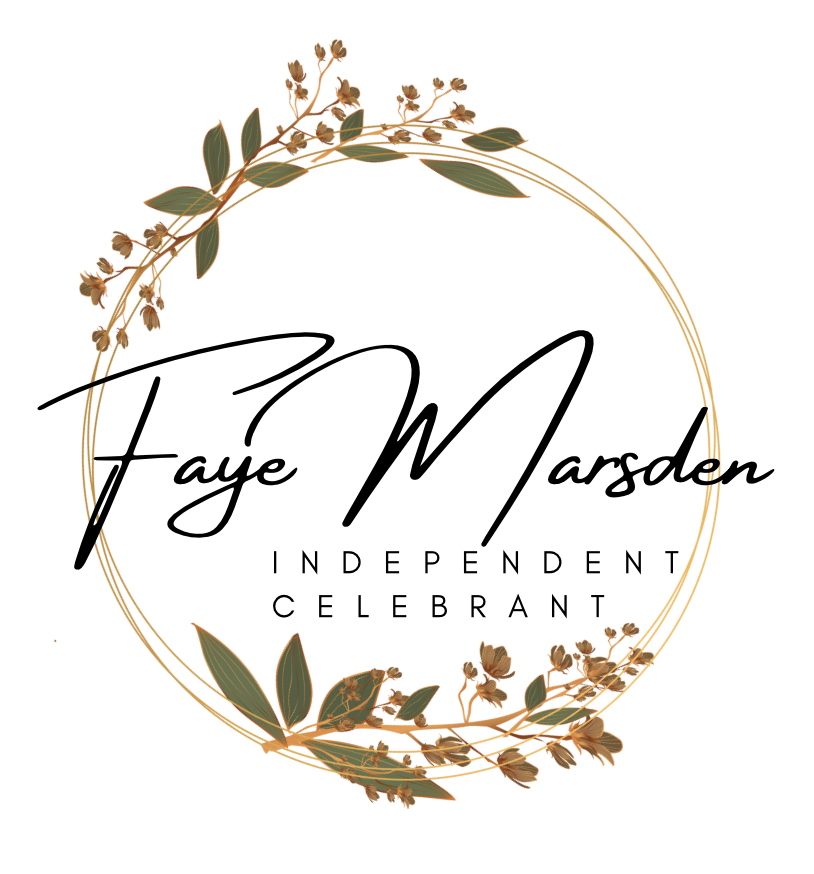 Hand crafted Ceremonies by Faye Marsden the celebrant in Leicester and beyond, offering funerals, celebrations of life, weddings, vow renewals, naming ceremonies, memorial services and interment of ashes.
