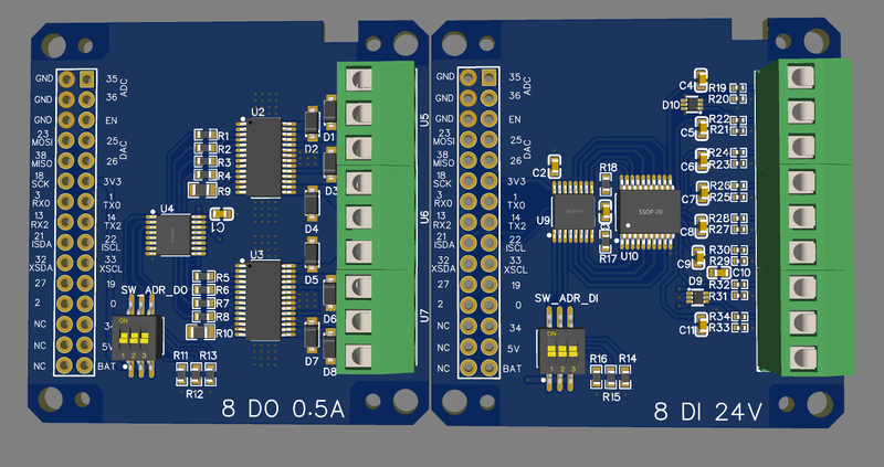 I2C Digital Input/Output Module for Core2 by M5Stack